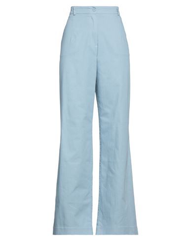 Face To Face Style Woman Pants Sky Blue Size 6 Cotton, Pes - Polyethersulfone