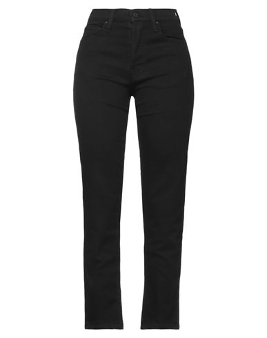 MOTHER MOTHER WOMAN PANTS BLACK SIZE 29 COTTON, RECYCLED POLYESTER, RECYCLED COTTON, ELASTANE 