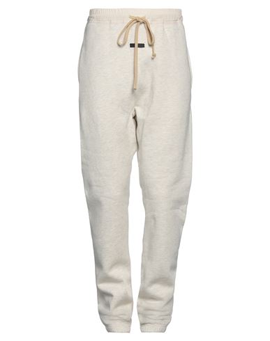 Shop Fear Of God Man Pants Ivory Size L Cotton In White