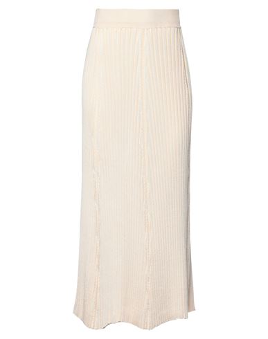 Jil Sander Woman Midi Skirt Beige Size 6 Viscose