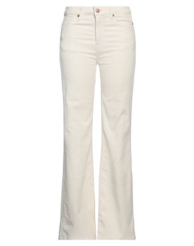 Pepe Jeans Woman Pants Ivory Size 25w-32l Cotton, Elastane, Polyester In White