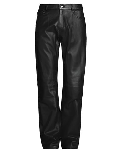 8 By Yoox Leather Flare Leg Pants Man Pants Black Size 38 Lambskin
