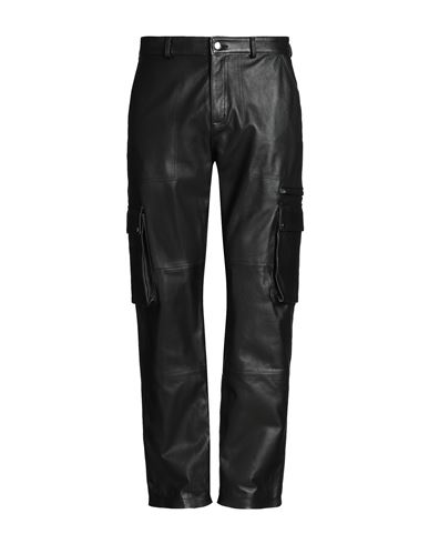 8 By Yoox Leather Flare Leg Pants Man Pants Black Size 38 Lambskin