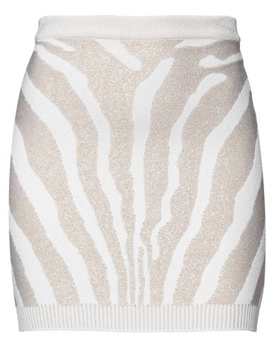Balmain Woman Mini Skirt White Size 10 Viscose, Polyester, Polyamide, Metallic Fiber