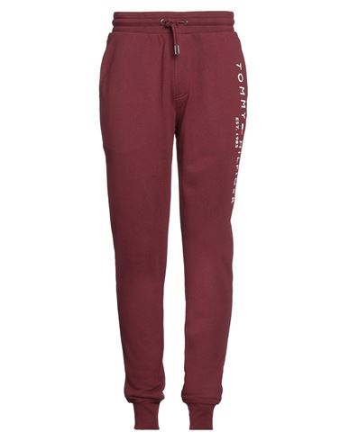 TOMMY HILFIGER TOMMY HILFIGER MAN PANTS BURGUNDY SIZE S COTTON 