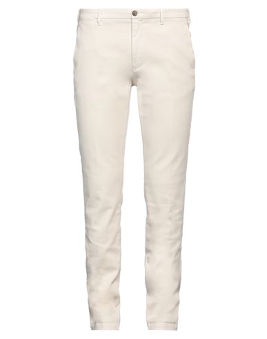 40weft Man Pants Ivory Size 36 Organic Cotton, Cotton, Elastane In White