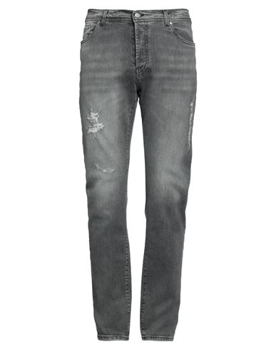 Liu •jo Man Man Denim Pants Steel Grey Size 36 Cotton, Elastane