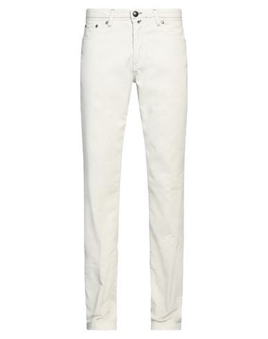 B Settecento Man Pants Cream Size 31 Cotton, Elastane In White