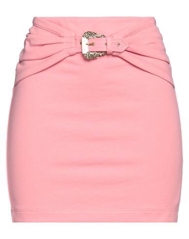 Versace Jeans Couture Woman Mini Skirt Pink Size L Cotton, Elastane