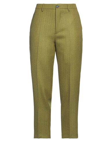Berwich Woman Pants Acid Green Size 8 Virgin Wool
