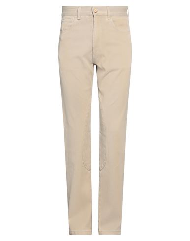 Capalbio Man Pants Beige Size 34 Cotton, Polyurethane