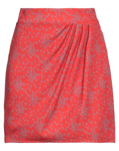 Silvian Heach Woman Mini Skirt Red Size 8 Polyester, Elastane In Red