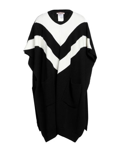 Valentino Garavani Woman Capes & Ponchos Black Size M Virgin Wool