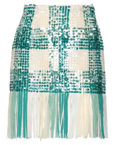 Elisabetta Franchi Woman Mini Skirt Cream Size 8 Polyester, Viscose, Plastic In White