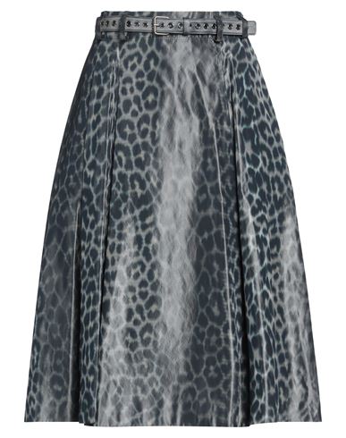 Dior Woman Midi Skirt Slate Blue Size 6 Silk