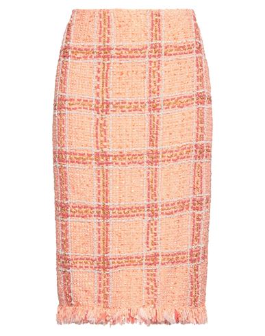 Elisabetta Franchi Woman Midi Skirt Salmon Pink Size 4 Polyamide, Viscose