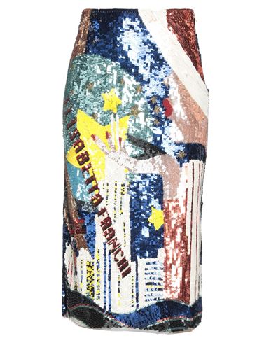 Elisabetta Franchi Woman Midi Skirt Blue Size 6 Polyamide