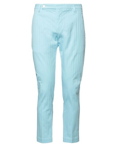 Entre Amis Man Pants Turquoise Size 32 Cotton, Elastane In Blue