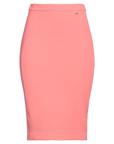 Elisabetta Franchi Woman Midi Skirt Salmon Pink Size 8 Polyester, Elastane