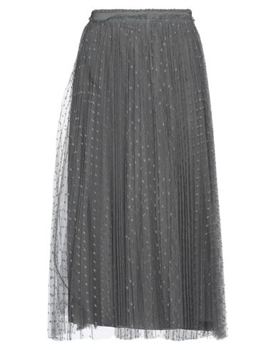 Red Valentino Woman Midi Skirt Grey Size 2 Polyester