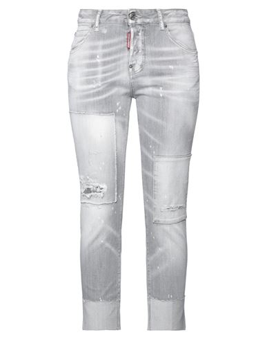 Dsquared2 Woman Jeans Grey Size 8 Cotton, Elastane