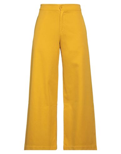 Shop Labo.art Labo. Art Woman Pants Ocher Size 4 Cotton In Yellow