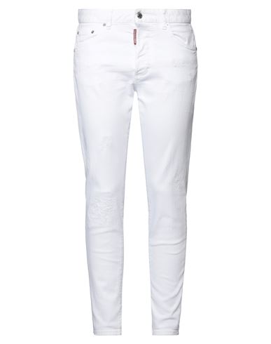 Dsquared2 Woman Jeans White Size 6 Cotton, Elastane