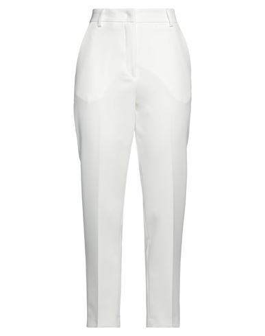 Giulia N Woman Pants Ivory Size M Polyester, Elastane In White