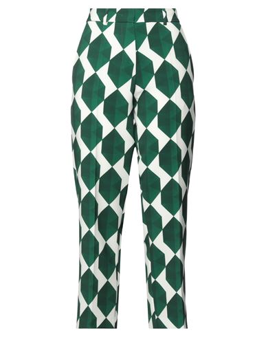 Odeeh Woman Pants Green Size 6 Polyester, Elastane
