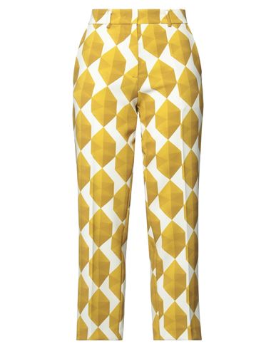 Odeeh Woman Pants Ocher Size 8 Polyester, Elastane In Yellow