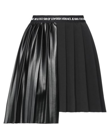 Shop Versace Jeans Couture Woman Mini Skirt Black Size 8 Polyester, Elastane, Polyurethane Resin