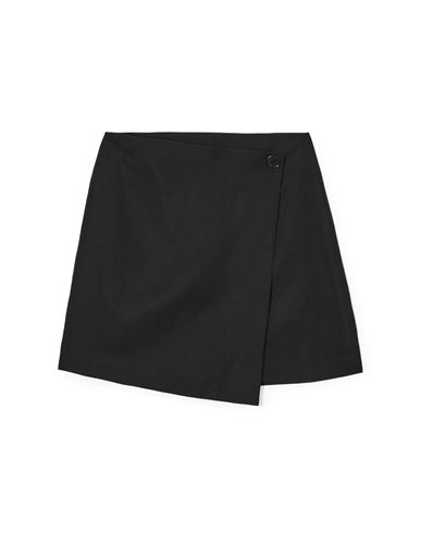 Shop Cos Woman Mini Skirt Black Size 12 Tencel Lyocell, Linen