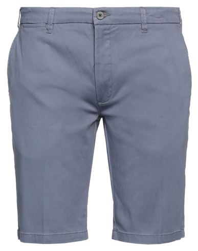Shop Yes Zee By Essenza Man Shorts & Bermuda Shorts Slate Blue Size 30 Cotton, Elastane