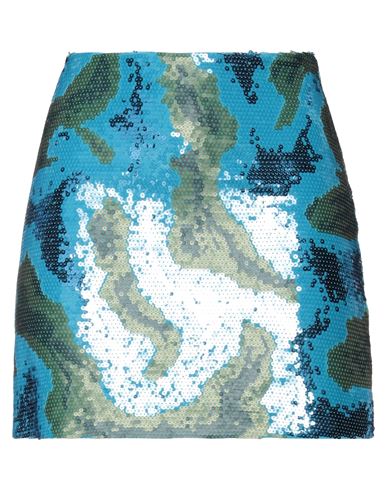 Alberta Ferretti Woman Mini Skirt Azure Size 8 Acetate, Elastane In Blue