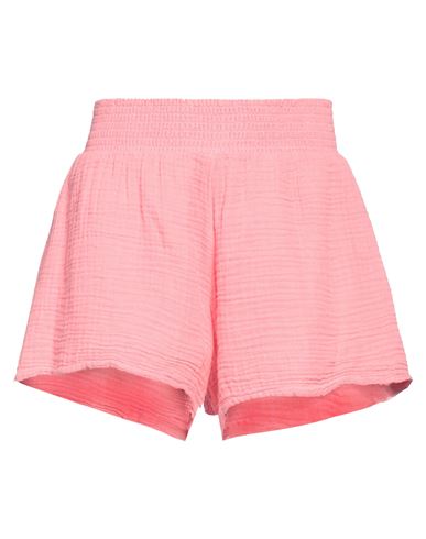 Michael Stars Woman Shorts & Bermuda Shorts Coral Size S Cotton In Red