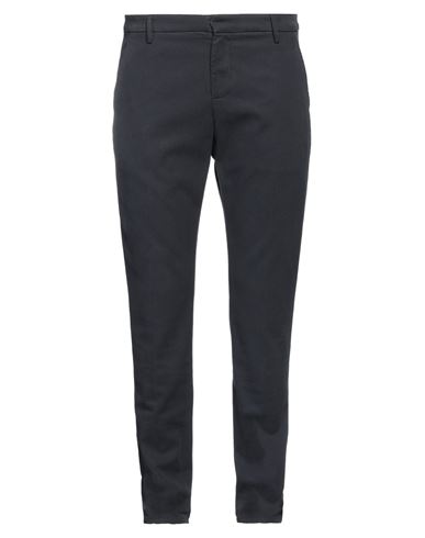 Shop Dondup Man Pants Navy Blue Size 35 Modal, Cotton, Elastane