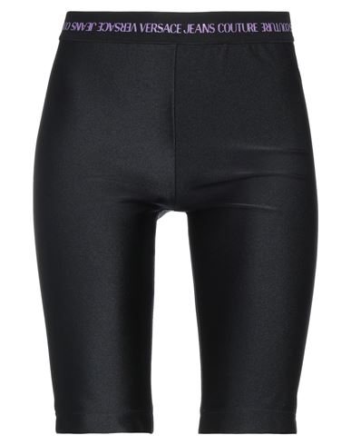 Versace Jeans Couture Woman Leggings Black Size 8 Polyamide, Elastane