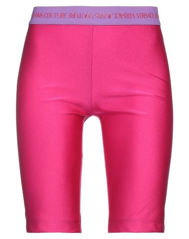 Versace Jeans Couture Woman Leggings Fuchsia Size 12 Polyamide, Elastane In Pink