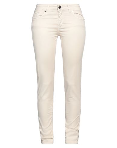 Siste's Woman Pants Beige Size 12 Cotton, Elastane