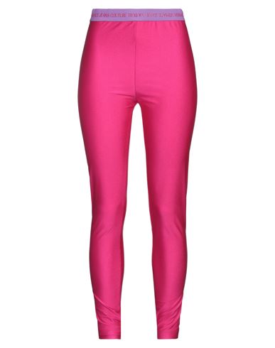 Versace Jeans Couture Woman Leggings Fuchsia Size 10 Polyamide, Elastane In Pink