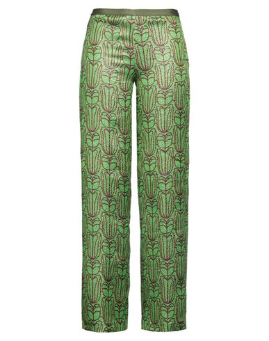 Siyu Woman Pants Green Size 8 Wool, Lurex, Silk, Nylon, Cotton