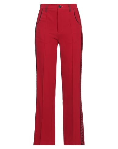 High Woman Pants Red Size 6 Polyester, Elastane