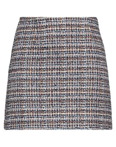 Shop Liu •jo Woman Mini Skirt Navy Blue Size 8 Cotton, Acrylic, Polyester, Polyamide