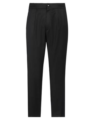 VERDERA VERDERA MAN PANTS BLACK SIZE 38 WOOL, VISCOSE, ELASTANE