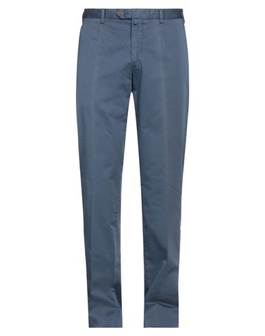 Shop Verdera Man Pants Navy Blue Size 38 Cotton, Elastane