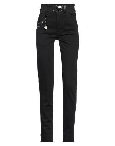 High Woman Jeans Black Size 2 Rayon, Cotton, Lyocell, Polyester, Elastane
