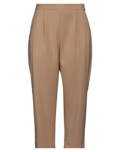 Fracomina Woman Pants Camel Size 12 Polyester, Elastane In Beige