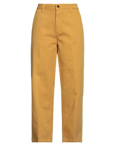 Shop Bonheur Woman Jeans Ocher Size 29 Cotton In Yellow