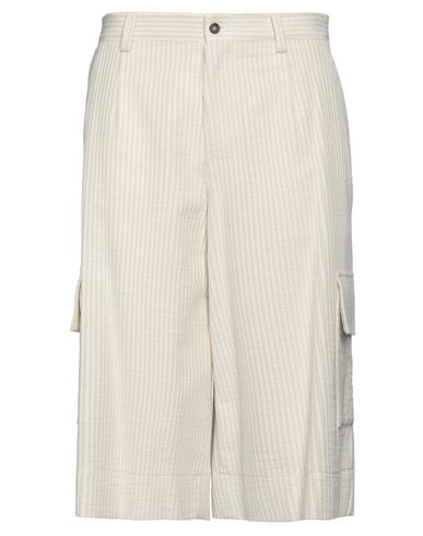Dolce & Gabbana Man Cropped Pants Ivory Size 36 Cotton In White