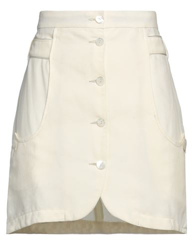 Capalbio Woman Mini Skirt Cream Size 6 Viscose, Cotton In White
